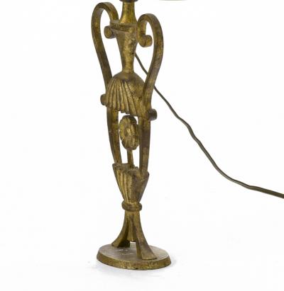  Maison Bagu s Maison Bagues small refined rare pair of gold leaf wrought iron lamps