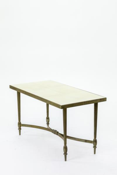  Maison Bagu s Maison Bagues superb gold bronze coffee table with parchment top