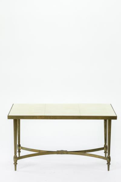  Maison Bagu s Maison Bagues superb gold bronze coffee table with parchment top