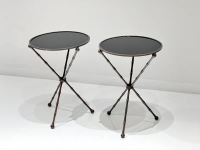  Maison Bagu s PAIR OF FAUX BAMBOO TABLES