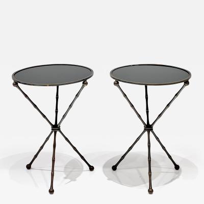  Maison Bagu s PAIR OF FAUX BAMBOO TABLES