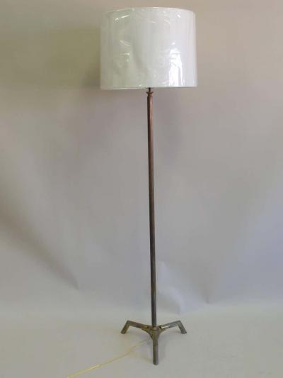  Maison Bagu s Pair French Mid Century Bronze Fluted Faux Bamboo Floor Lamps by Maison Bagu s