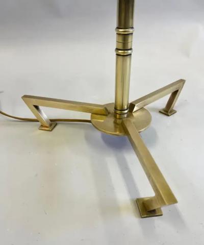  Maison Bagu s Pair French Modern Neoclassical Brass Faux Bamboo Floor Lamps by Maison Bagues