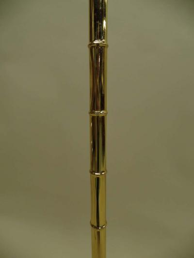  Maison Bagu s Pair Large French Mid Century Brass Faux Bamboo Floor Lamps by Maison Bagues