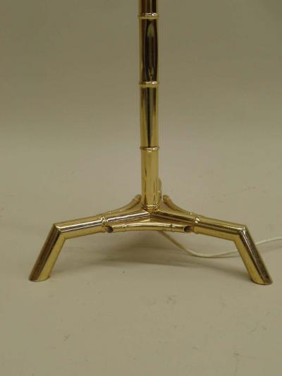  Maison Bagu s Pair Large French Mid Century Brass Faux Bamboo Floor Lamps by Maison Bagues