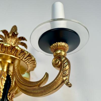  Maison Bagu s Pair Louis XVI Style French Sconces Wall Lights Ebony Bronze Maison Bagues