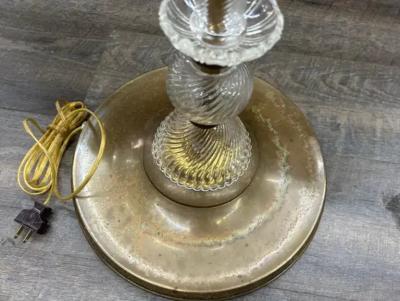  Maison Bagu s Pair Of French Glass And Brass Floor Lamps