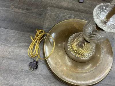  Maison Bagu s Pair Of French Glass And Brass Floor Lamps