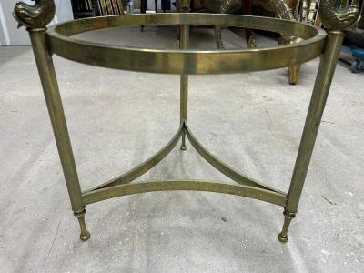  Maison Bagu s Pair of Italian Brass and Glass Tables