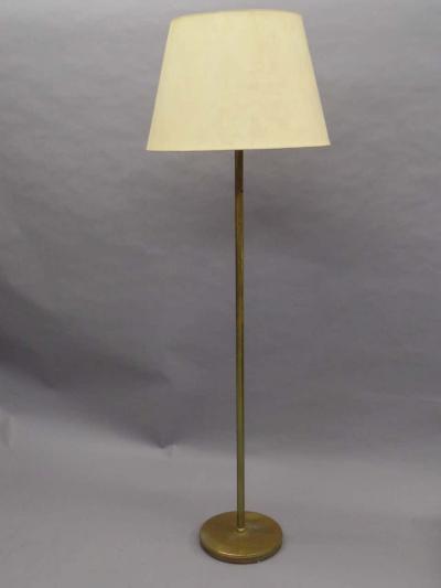  Maison Bagu s Pair of Large French Mid Century Modern Brass Floor Lamps Attr Maison Bagues