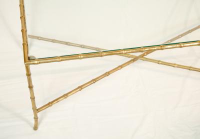 Maison Bagu s Soild Brass Faux Bamboo Table
