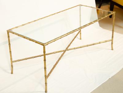 Maison Bagu s Soild Brass Faux Bamboo Table