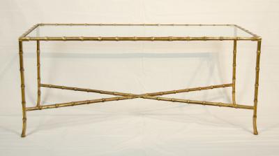Maison Bagu s Soild Brass Faux Bamboo Table
