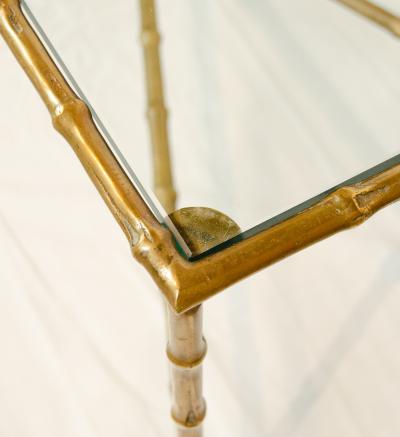 Maison Bagu s Soild Brass Faux Bamboo Table