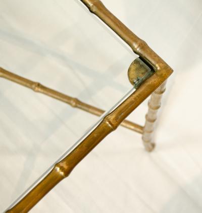 Maison Bagu s Soild Brass Faux Bamboo Table