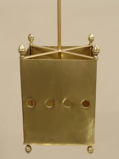  Maison Bagu s Two French Mid Century Modern Neoclassic Brass Pendants Lanterns Maison Bagu s