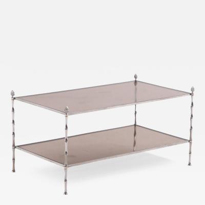  Maison Bagu s Unusual bronze faux bamboo coffee table attributed to Maison Bagu s C 1950 