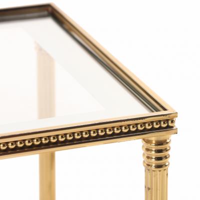  Maison Bagu s Vintage Pair Italian Brass Nesting Tables Hollywood Regency Style