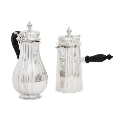 Maison Cardeilhac Silver and silver plate tea and coffee set by Cardeilhac