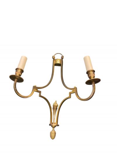  Maison Charles et Fils 1970s Bronze sconces by Maison Charles