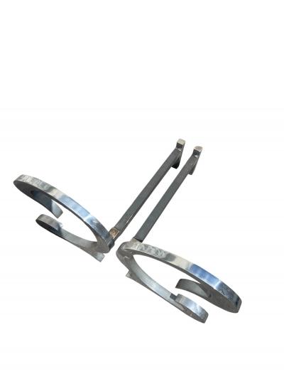  Maison Charles et Fils 1970s Decorative andirons by Maison Charles