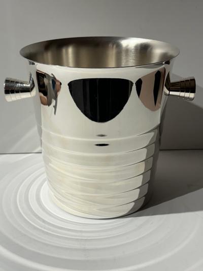  Maison Christofle Streamline Art Deco Champagne Bucket by Christophe