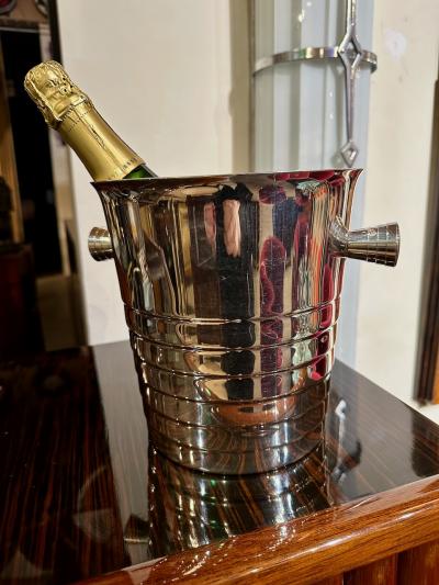  Maison Christofle Streamline Art Deco Champagne Bucket by Christophe