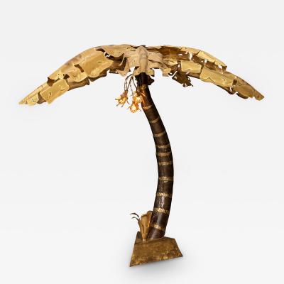  Maison Honor Paris 20thC Hollywood Regency Palm Tree Lamp Maison Honore c 1970