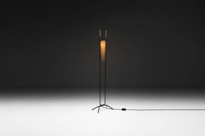  Maison Lunel Black Lacquered Floor Lamp by Lunel Attr France Mid 20th Century