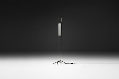  Maison Lunel Black Lacquered Floor Lamp by Lunel Attr France Mid 20th Century