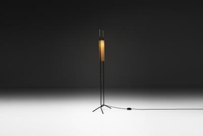  Maison Lunel Black Lacquered Floor Lamp by Lunel Attr France Mid 20th Century