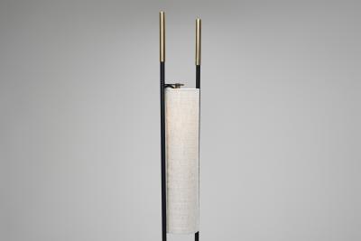 Maison Lunel Black Lacquered Floor Lamp by Lunel Attr France Mid 20th Century