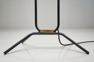  Maison Lunel Black Lacquered Floor Lamp by Lunel Attr France Mid 20th Century