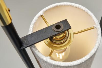  Maison Lunel Black Lacquered Floor Lamp by Lunel Attr France Mid 20th Century