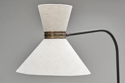  Maison Lunel Black Lacquered Metal Floor Lamp by Lunel France Mid 20th Century