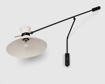  Maison Lunel Large adjustable swing arm wall sconce Editions Maison Lunel Paris circa 1960