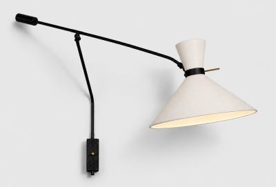  Maison Lunel Large adjustable swing arm wall sconce Editions Maison Lunel Paris circa 1960