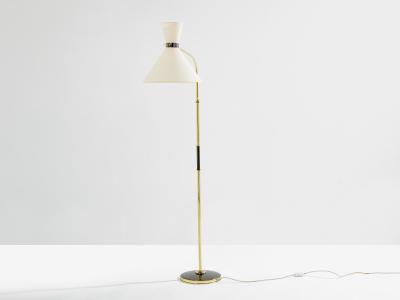  Maison Lunel Maison Lunel diabolo brass gunmetal floor lamp 1950s