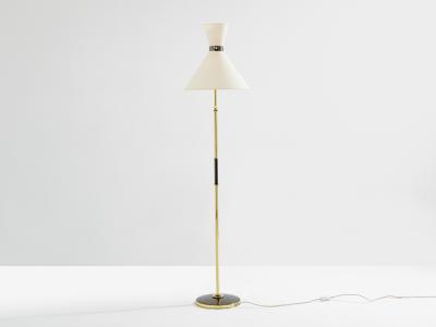  Maison Lunel Maison Lunel diabolo brass gunmetal floor lamp 1950s