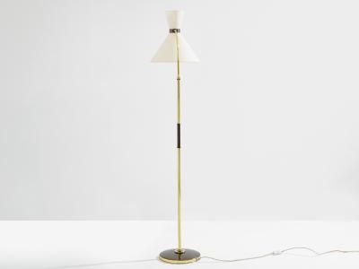  Maison Lunel Maison Lunel diabolo brass gunmetal floor lamp 1950s