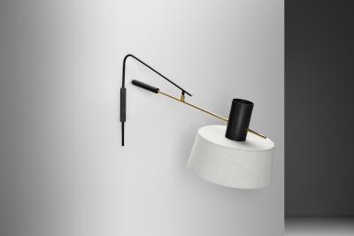  Maison Lunel Metal and Brass Wall Lamp in the manner of Maison Lunel France ca 1960s