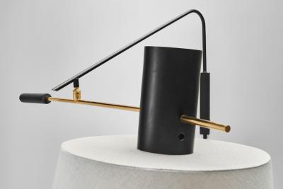  Maison Lunel Metal and Brass Wall Lamp in the manner of Maison Lunel France ca 1960s