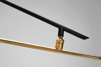  Maison Lunel Metal and Brass Wall Lamp in the manner of Maison Lunel France ca 1960s