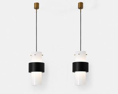  Maison Lunel Pair of pendant lights Editions Maison Lunel Paris France circa 1950 1960
