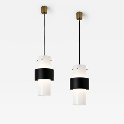  Maison Lunel Pair of pendant lights Editions Maison Lunel Paris France circa 1950 1960