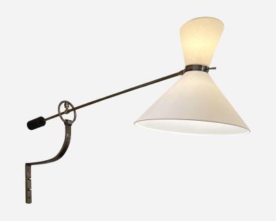  Maison Lunel Rare rotating wall lamp by Maison Lunel France 1950