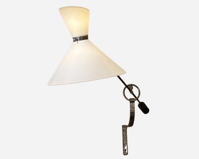  Maison Lunel Rare rotating wall lamp by Maison Lunel France 1950