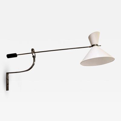  Maison Lunel Rare rotating wall lamp by Maison Lunel France 1950