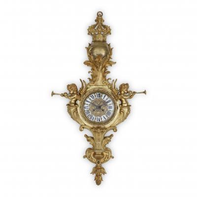  Maison Mottheau et fils Antique gilt bronze clock and barometer set by Maison Mottheau et Fils