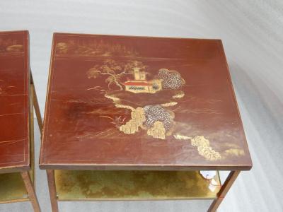  Maison Ramsey 1950 70 Pair of Tables or Ends of Sofas Style Maison Ramsay Chines Decor Lacq